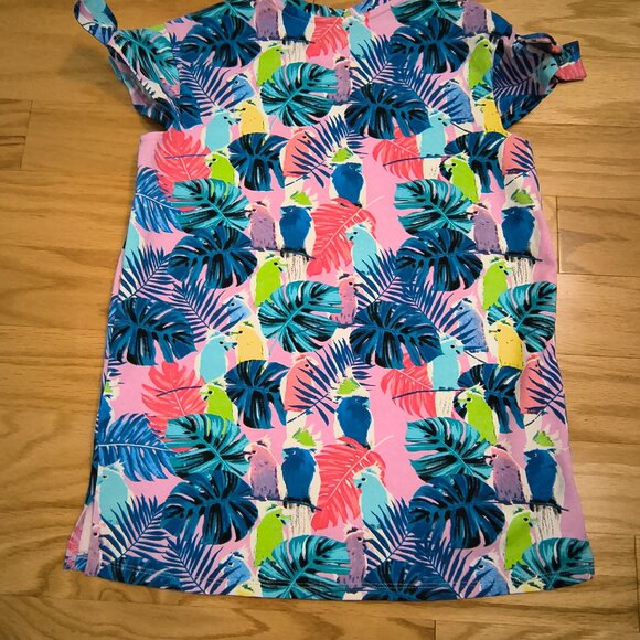 Colorful Parrot Print Kids Dress - Picture 5 of 7